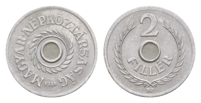 Венгрия 2 филлера 1956 KM 546 алюминий aUNC 4632-655