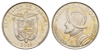 Панама 1/2 бальбоа (50 сентесимо) 2008 KM 129 медь плакированная медно-никелем 4645-135