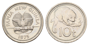 Папуа - Новая Гвинея 10 тойя 1975 KM 4 медно-никель UNC 4670-1132