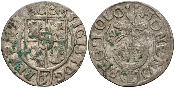 Польша 3 полкера (3 полторака - 1 крейцер) 1621 Сигизмунд III Ваза (1587-1632) Gorecki B.21 серебро 4158-1225