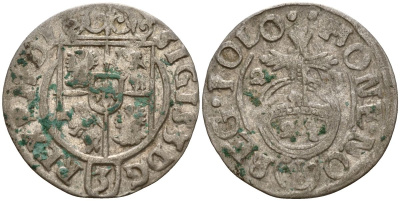 Польша 3 полкера (3 полторака - 1 крейцер) 1621 Сигизмунд III Ваза (1587-1632) Gorecki B.21 серебро 4158-1225