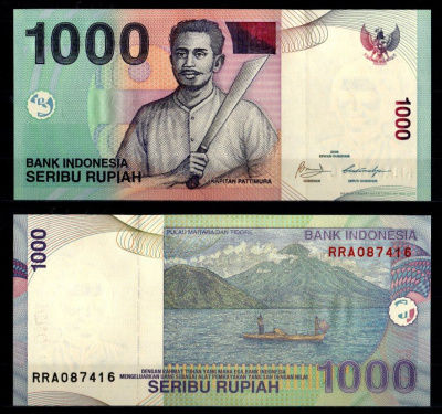 Индонезия 1000 рупий 2009 Pick 141 j бумага UNC (пресс) 7486-47-1-1