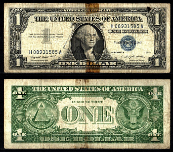 США 1 доллар 1957 Джордж Вашингтон Pick 419 a бумага 2119-2-1-1