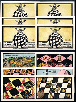 Штрёбек (Пруссия, Саксония) полный набор из 6 нотгельдов (1/2 марки) 1921 Mehl Grabowski 1285.4a бумага UNC (пресс) 7556-61-3-2