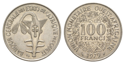 Западная Африка (BCEAO) 100 франков 1979 KM 4 никель UNC 4619-253
