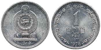 Шри-Ланка 1 цент 1978 KM 137 UNC 4118-826