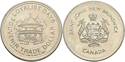 Канада, Нью-Брансуик сувенирный доллар, день лояльности медно-никель 4364-4313