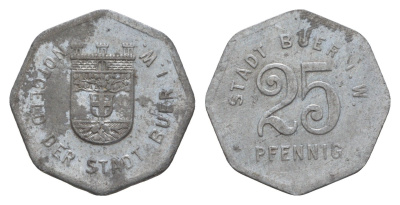 Бюр 25 пфеннигов ND Funck 64.1, Men05 3970.1, Men18 5029.1 цинк 4659-366