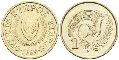Кипр 1 цент 1994  KM 53.3 никель латунь    4115-368