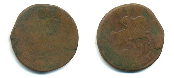 РОССИЯ 1 КОПЕЙКА 1760 медь 61-731