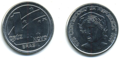 БРАЗИЛИЯ 1 НОВЫЙ КРУЗАДО 1989 4-641