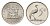 ЮАР 5 центов 1975 герб, райский журавль KM 84 никель UNC 4690-943