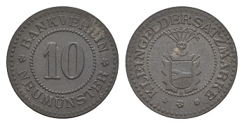 Ноймюнстер 10 пфеннигов ND Funck 368.2A, Men05 18524.2, Men18 23177.2 цинк 4528-853