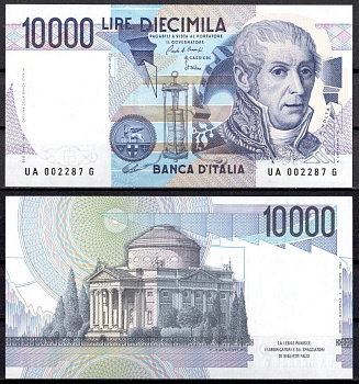 Италия 10000 лир 1984 Pick 112 a бумага UNC (пресс) 8621-8-3-2