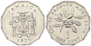 Ямайка 1 цент 1975 ФАО KM 64 алюминий aUNC 4580-1242