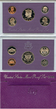 США официальный набор из 5 монет, в пластике 1993 S, Джон Кеннеди, в твердом пластике KM PS 169   PROOF  8-2-03-19