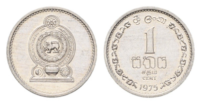 Шри-Ланка 1 цента 1975 KM 137 алюминий UNC 4669-337