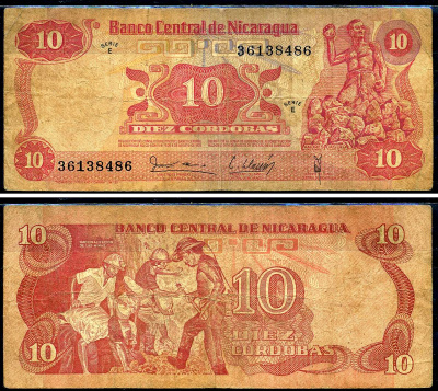 Никарагуа 10 кордоба 1979  Pick 134  бумага   2119-47-2-2