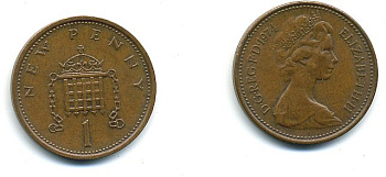 Великобритания 1 пенни 1974 Елизавета II (1952-2022) КМ 915, Spink B1 бронза 4110-757