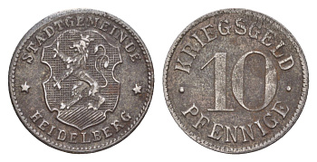 Гейдельберг 10 пфеннигов ND (1919-1920) Funck 203.3, Men05 11175.1 железо 4532-335