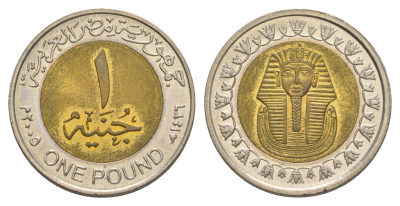 Египет 1 фунт 2005 KM 940 биметалл UNC 4646-617