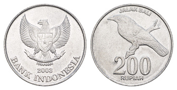 Индонезия 200 рупий 2003 KM 66 алюминий UNC 4650-652