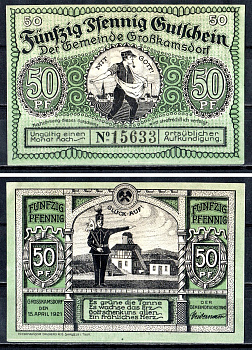 Гросхансдорф (Прусская, Саксония) 50 пфеннигов 1921 7556-71-3-1