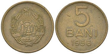 Румыния 5 бань 1956 KM 83.2 медь цинк никель 192-1068