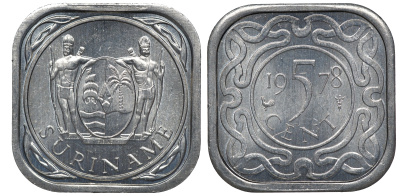 Суринам 5 центов 1978 KM 12.1a алюминий UNC 4118-546