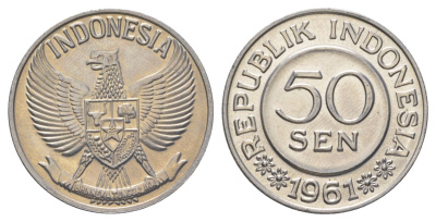 Индонезия 50 сен 1961 KM 14 алюминий UNC 4624-951