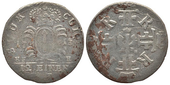 ПРУССИЯ 1/12 ТАЛЕРА 1713 HFH, МАГДЕБУРГ KM 8 серебро 186-635