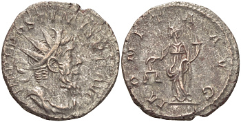 Римская Империя (императоры в Галлии) антониниан 260 - 269 Постум. IMP C POSTVMVS P F AVG / MONETA AVG, Монета с весами и рогом Изобилия, Колония Агриппины, Good Very fine RIC 315 биллон 1073-12-105