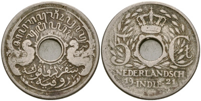 Нидерландская Восточная Индия 5 центов 1921 KM 313 медно-никель 4132-213