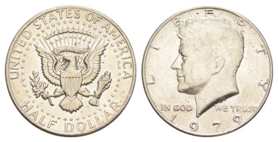 США 1/2 доллара (50 центов) 1979 Джон Кеннеди KM A202b медь плакированная медно-никелем aUNC 4536-1212