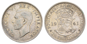 ЮАР 2 1/2 шиллинга 1941 Георг VI (1936-1952) KM 30 серебро 413-3631