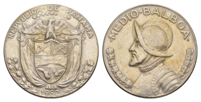 Панама 1/2 бальбоа (50 сентесимо) 1982 KM 12b медь плакированная медно-никелем 4634-1146