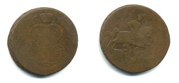 РОССИЯ 1 КОПЕЙКА 1760 медь 61-742