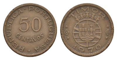 Португальский Тимор 50 сентаво 1970 KM 18 бронза 4630-1143
