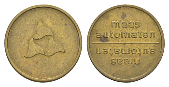 Нидерланды жетон торгового автомата - Maas Automaten ND диаметр 20 мм, вес 3,5 гр Kooij KB277.2 латунь 4649-622