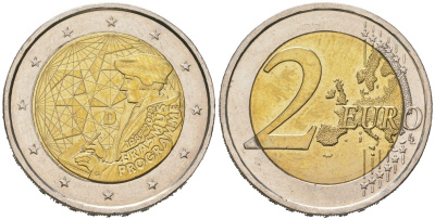 Испания 2 евро 2022 35 лет программе Эразмус KM 1553 биметалл aUNC 3334-251