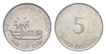 Куба 5 сентаво 1988 INTUR KM 413 алюминий 4644-667
