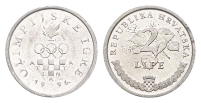 Хорватия 2 липы 1996 XXVI летние Олимпийские Игры, Атланта 1996 KM 36 алюминий UNC 4651-543
