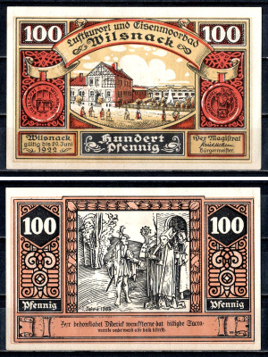 Вильснак (Пруссия, Бранденбург) 100 пфеннигов 1922 2193-46-2-1