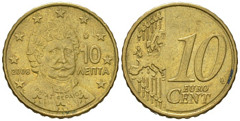 Греция 10 евроцентов 2008 KM 211 нордик 4539-1222