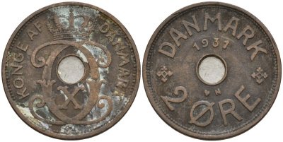 Дания 2 эре 1931 Кристиан X (1912-1947) KM 827 бронза 4147-467