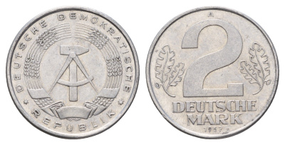 ГДР 2 марки 1957 A KM 14 алюминий 3856-632