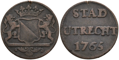 Утрехт (Utrecht), Нидерланды 1 дуит 1765 KM 91 медь 4577-234