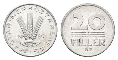 Венгрия 20 филлеров 1989 BP KM 573 алюминий 4668-156