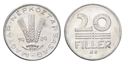 Венгрия 20 филлеров 1989 BP KM 573 алюминий 4668-153