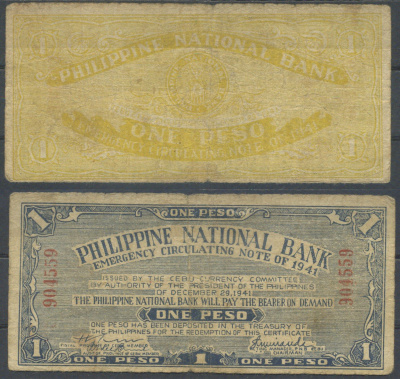 Филиппины, Себу 1 песо 1941 Pick S215 бумага 8622-21-1-1